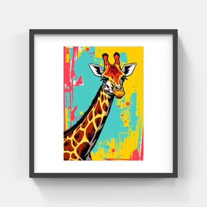Färgstark giraff