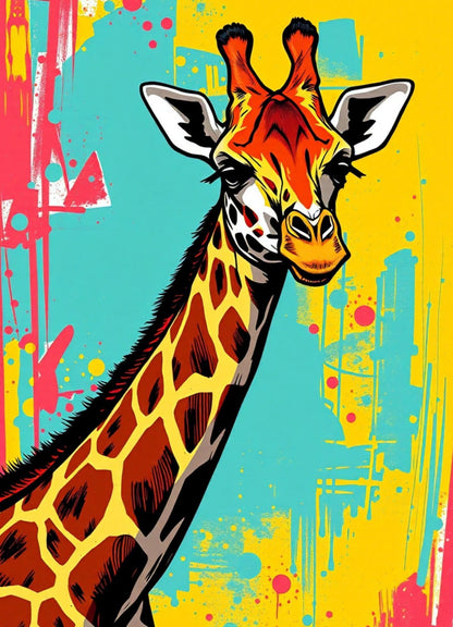 Färgstark giraff