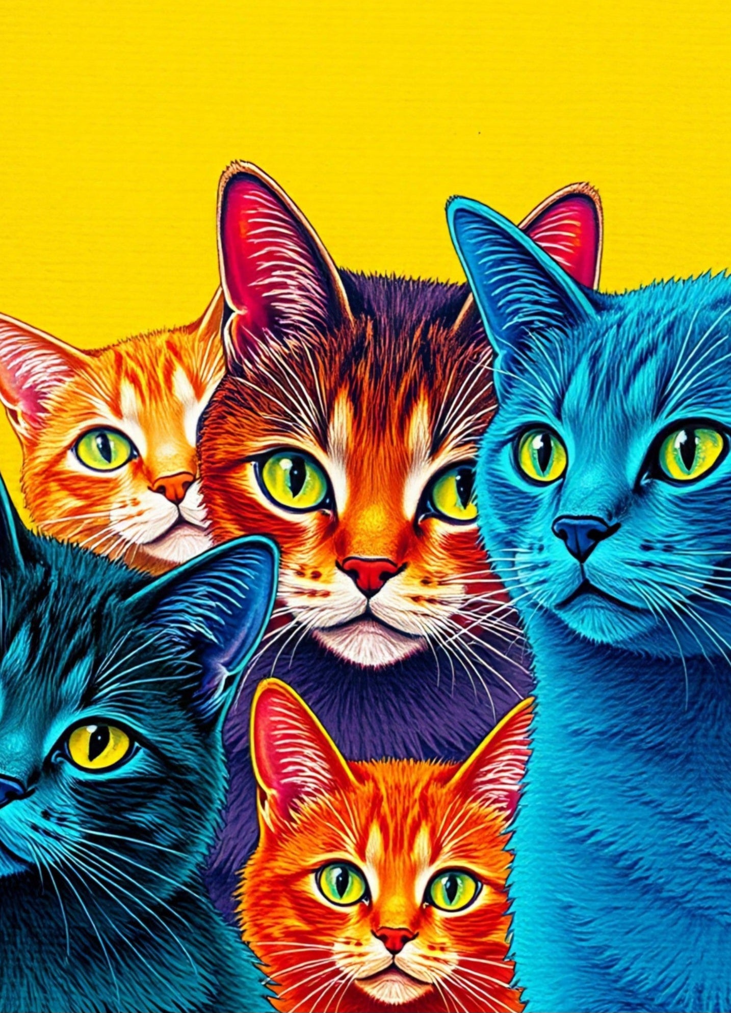 Färgstarka katter